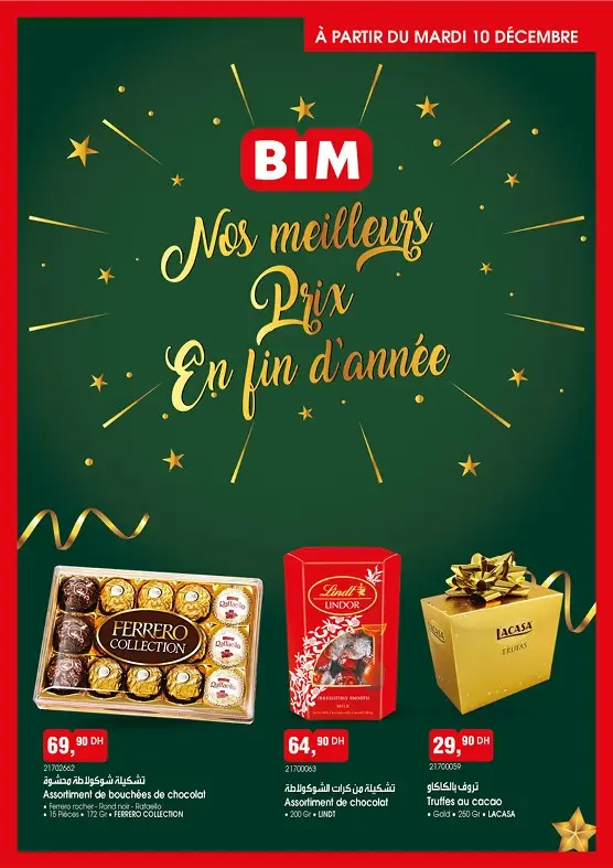 Catalogue Fin d'année de Bim Maroc Spécial Chocolats