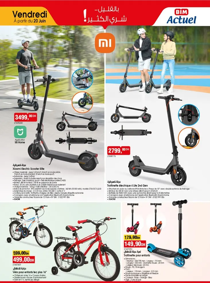 Catalogue Bim au Maroc Spécial Trottinette et vélo