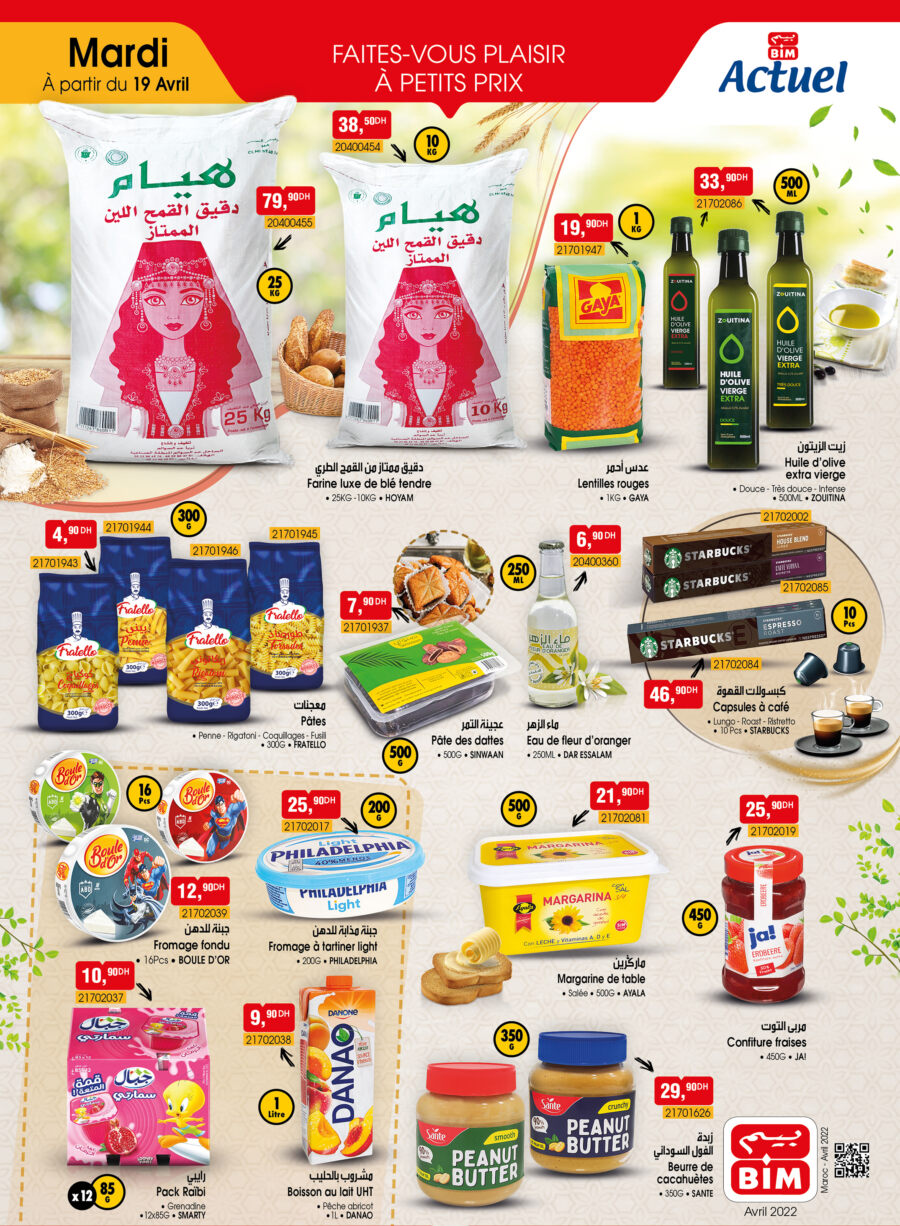 Catalogue Bim Maroc Spécial produits Alimentaires du mardi 19 avril 2022