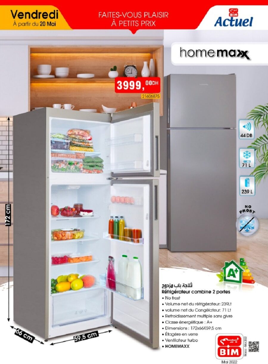 Catalogue Bim Maroc Spécial Réfrigérateur combiné du vendredi 20 mai 2022