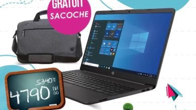 Soldes Aswak Assalam Laptop i3 HP 15.6 avec sacoche 4790Dhs au lieu de 5390Dhs عروض اسواق السلام décembre 2023
