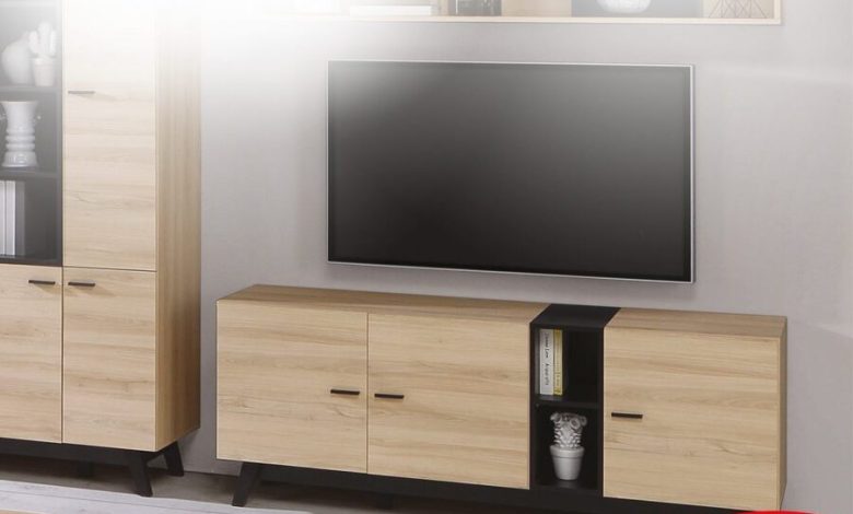 Soldes Kitea meuble TV 200x42x63.5cm CAREA 1795Dhs au lieu de 2595Dhs