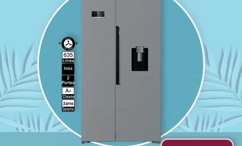 Soldes Aswak Assalam Réfrigérateur 635L SIDE BY SIDE BEKO 13499Dhs au lieu de 18499Dhs