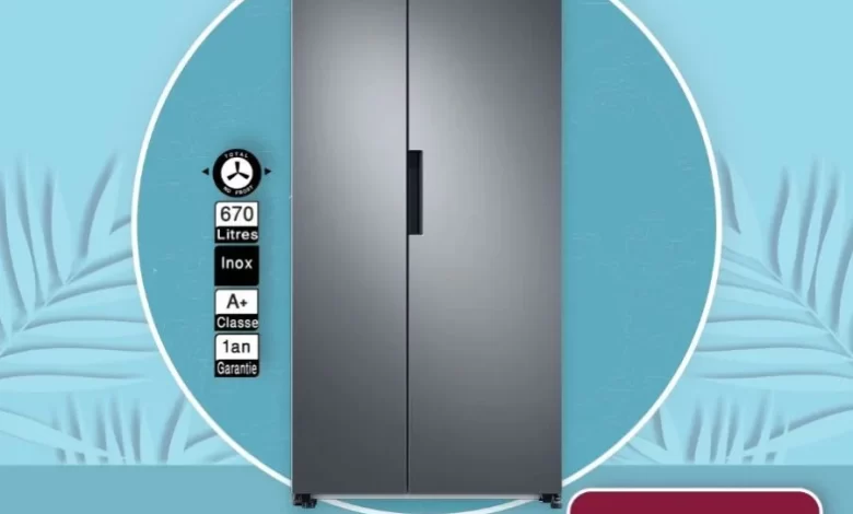 Soldes Aswak Assalam Réfrigérateur 670L SIDE BY SIDE SAMSUNG 13999Dhs au lieu de 14299Dhs