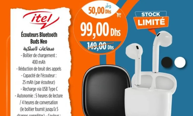 Ecouteurs Bluetooth BUDS NEO ITEL