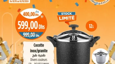 Cocotte en inox/granite 12 litres DEUTCHMAN