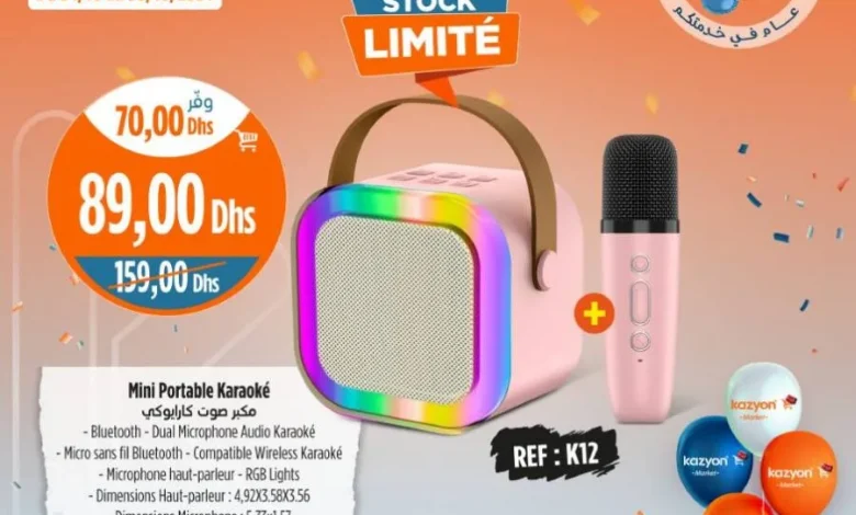 Microphone Haut-parleur sans fil audio Mini Karaoké portable KINYO