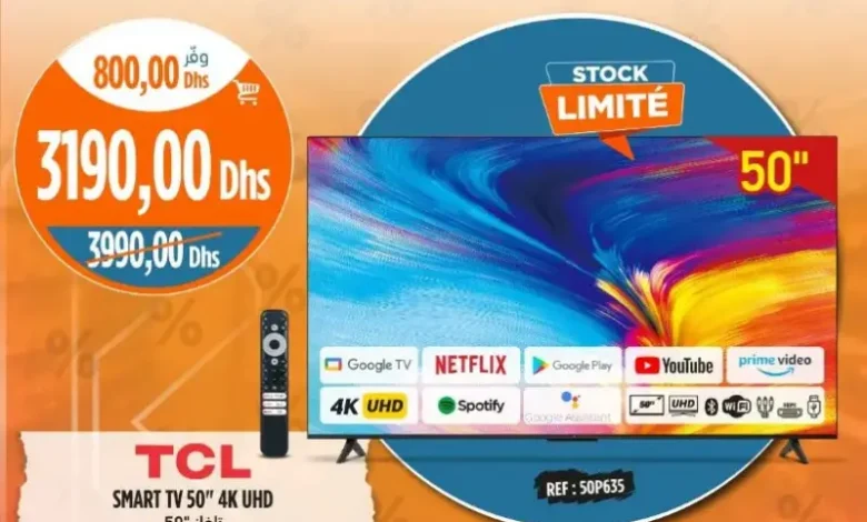 Smart TV 50 pouces 4K TCL