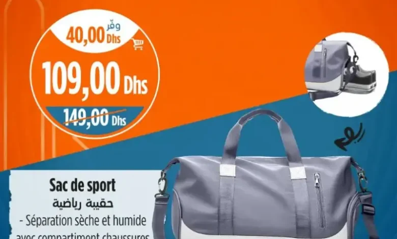 Sac de sport avec compartiment chaussures