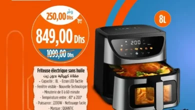 Friteuse électrique sans huile 8 litres QUANTIC