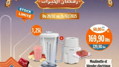 Moulinette et blender électrique 1.25L BONANA