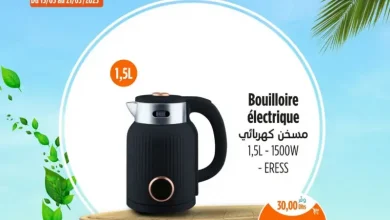 Bouilloire électrique 1.5 litre ERESS