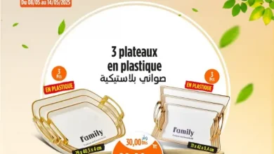 Set de 3 plateaux en plastique FAMILY