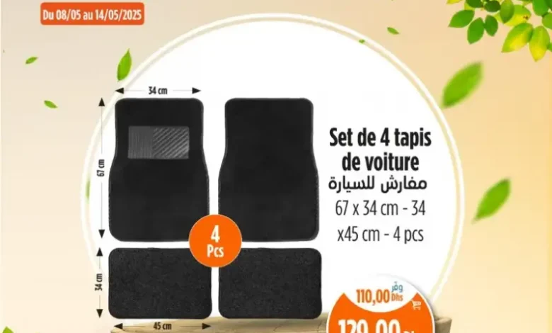 Set de 4 tapis de voiture