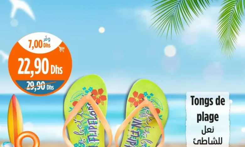 Tong de plage 36-40 divers modèles
