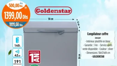 Congélateur coffre 140 litres GOLDENSTAR