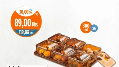 set de 6 boîtes en verres 300ml