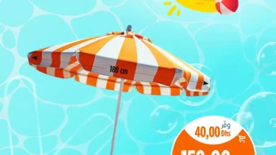 Parasol de plage 100% en Cotton