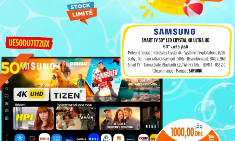 Smart TV 50 pouces LED 4K SAMSUNG
