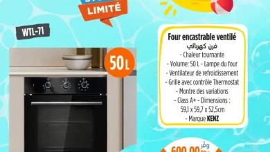 Four encastrable ventilé 50 litres KENZ