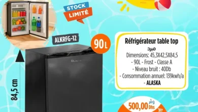 Réfrigérateur table top 90 litres ALASKA