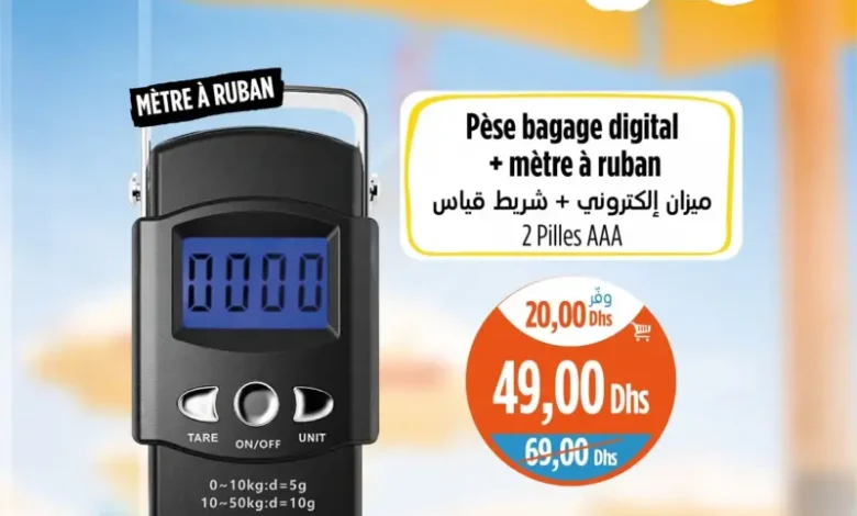 Pèse bagage digital + mètres à ruban