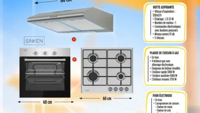 Hotte aspirante + plaque de cuisson + Four encastrable SINKEN
