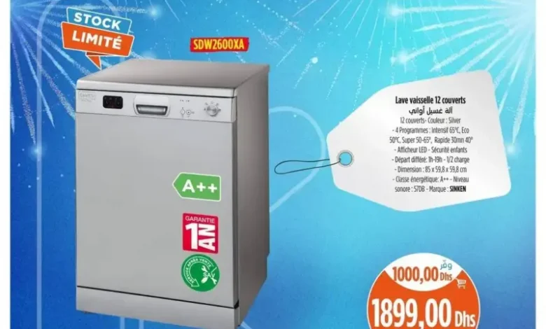 Lave-vaisselle 12couverts SINKEN