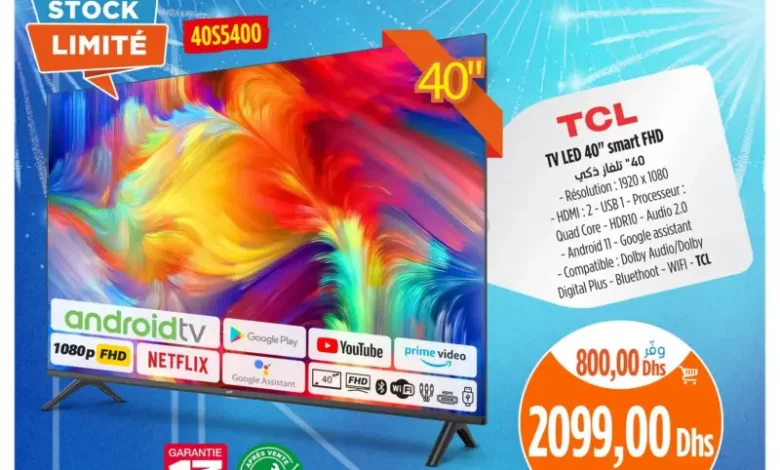 Smart TV LED FHD 40 pouces TCL