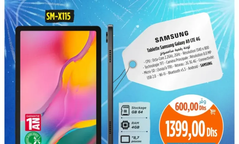 Tablette SAMSUNG Galaxy A9 LTE 4G 4/64Gb