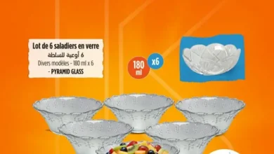 Lot de 6 saladiers en verre PYRAMID GLASS