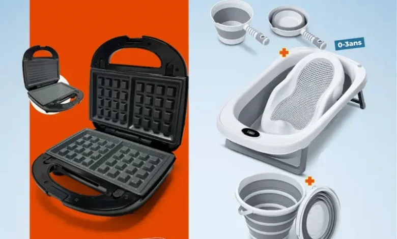 Promo أحسن الهميزات chez Kazyon Market Maroc Machine à panini et gaufres عروض كازيون janvier 2026 Machine à panini et gaufres